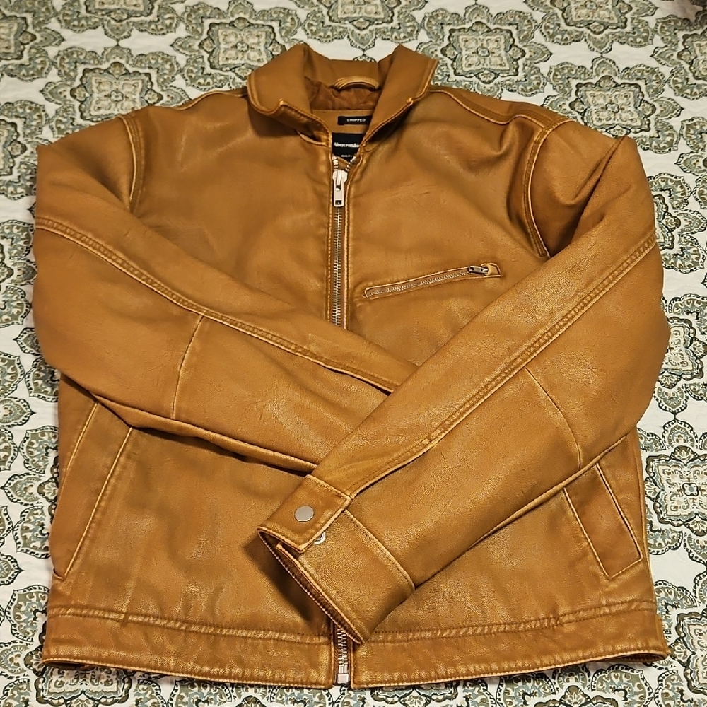 Abercrombie & Fitch Brown Vegan Leather Jacket